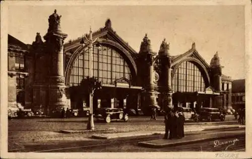 Ak Tours Indre et Loire, Bahnhof