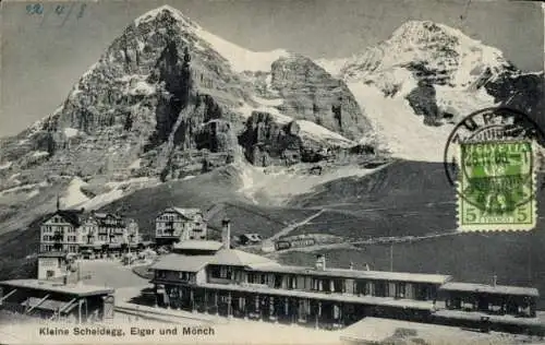 Ak Kanton Bern, Berner Oberland, Kleine Scheidegg, Eiger, Mönch