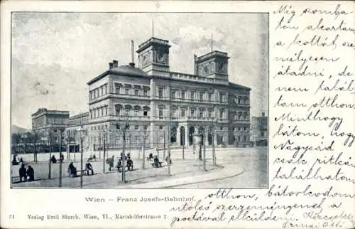 Ak Wien 9 Alsergrund Österreich, Franz Josefs Bahnhof