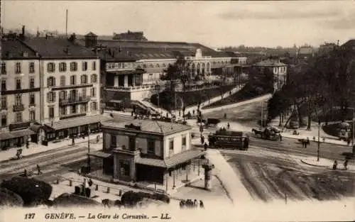 Ak Genève Genf Stadt, La Gare de Cornavin