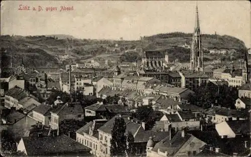 Ak Linz an der Donau Oberösterreich, Panorama