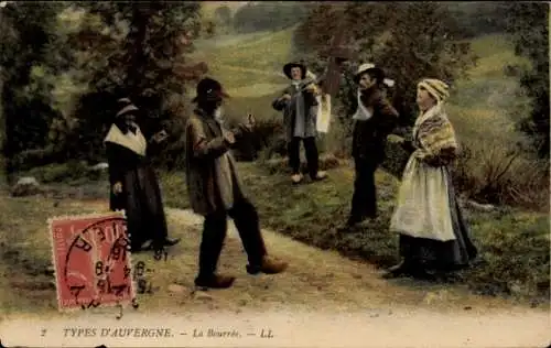 Ak Auvergne Frankreich, Menschen in Volkstracht, Tanz