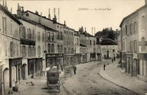 Ak Jussey Haute Saône, La Grand'Rue