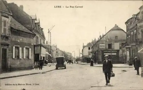 Ak Lure Haute Saône, La Rue Carnot