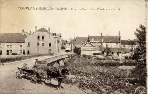 Ak Conflans sur Lanterne Haute Saône, Kanalbrücke