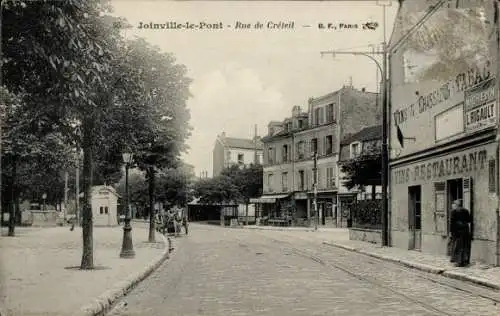 Ak Joinville le Pont Val de Marne, Rue de Créteil