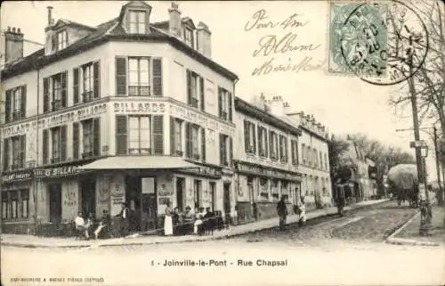 Ak Joinville le Pont Val de Marne, Rue Chapsal