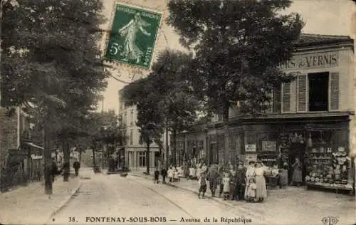 Ak Fontenay sous Bois Val de Marne, Avenue de la République