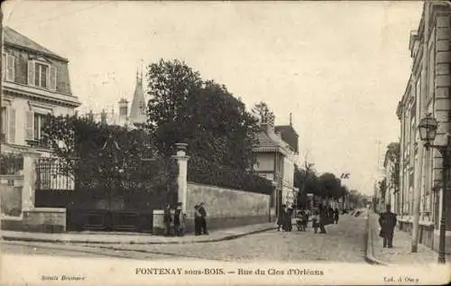 Ak Fontenay sous Bois Val de Marne, Rue du Clos du Orléans