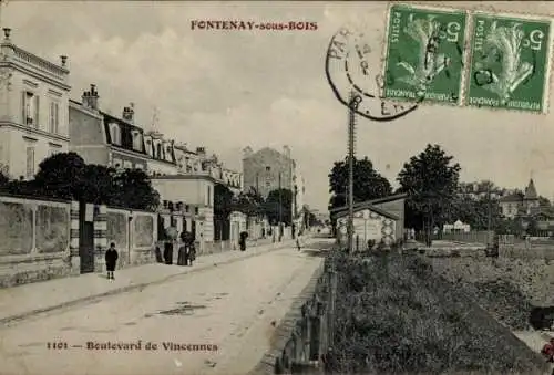 Ak Fontenay sous Bois Val de Marne, Boulevard de Vincennes