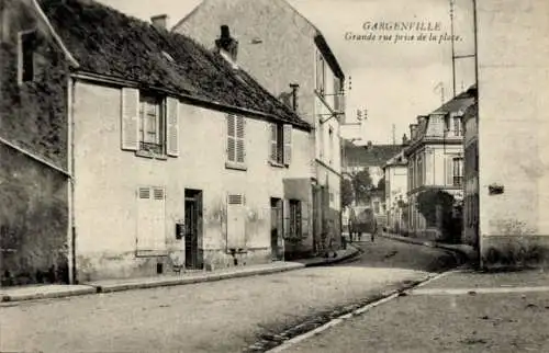 Ak Gargenville Yvelines, Grande Rue