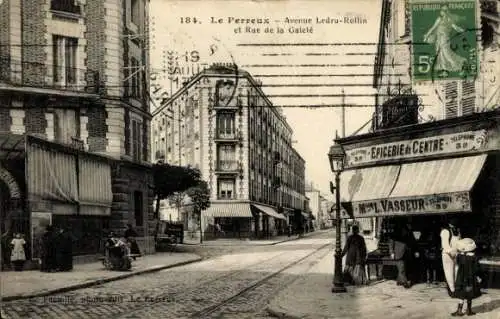 Ak Le Perreux sur Marne Val de Marne, Avenue Ledru Rollin und Rue de la Galeté