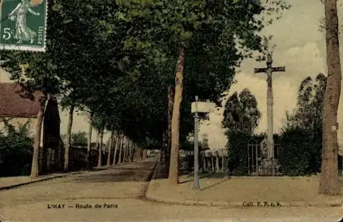 Ak L'Haÿ les Roses Val de Marne, Route de Paris