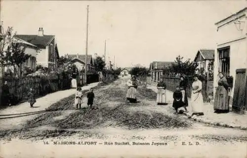 Ak Maisons-Alfort Val de Marne, Rue Suchet, Buisson Joyeux