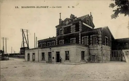 Ak Maisons-Alfort Val de Marne, Bahnhof