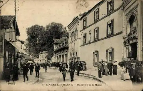 Ak Nogent-sur-Marne Val de Marne, Boulevard de la Marne