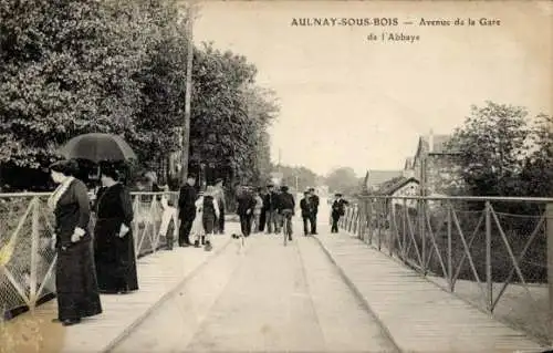 Ak Aulnay sous Bois Seine Saint Denis, Avenue de la Gare de Abbaye