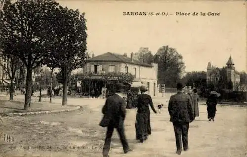 Ak Gargan Seine Saint Denis, Place de la Gare