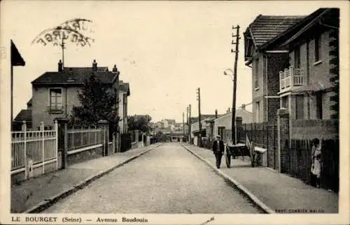 Ak Le Bourget Seine Saint Denis, Avenue Baudouin