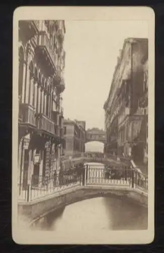 CdV Brücken in Venedig, Ponte dei Sosperi (Seufzer-Brücke) mit Justizgebäude im Hintergrund