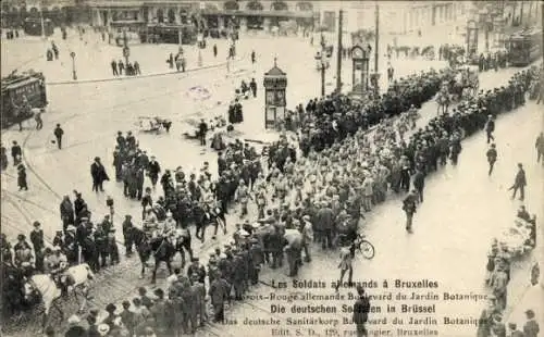 Ak Bruxelles Brüssel, Deutsches Sanitärkorp, Boulevard du Jardin Botanique