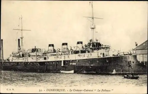 Ak Dunkerque Dünkirchen Nord, Französisches Kriegsschiff, Le Pothuau, Croiseur Cuirassé