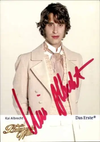 Ak Schauspieler Kai Albrecht, Portrait, ARD, Serie Sophie-Braut wider Willen, Autogramm