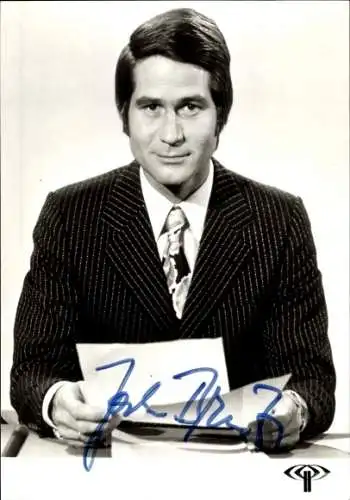 Ak Schauspieler, Nachrichtensprecher Jochen Breiter, Portrait, ZDF, Autogramm