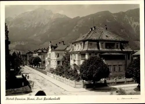 Ak Bad Reichenhall in Oberbayern, Hotel-Pension Hansi, Kreuzung, Berge