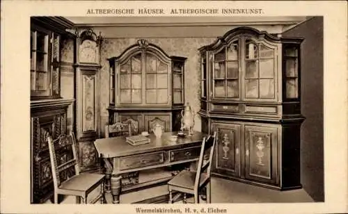 Ak Wermelskirchen, Altbergische Häuser, H. v. d. Eichen, Wohnstube