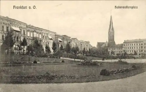 Ak Frankfurt an der Oder, Partie am Hohenzollernplatz