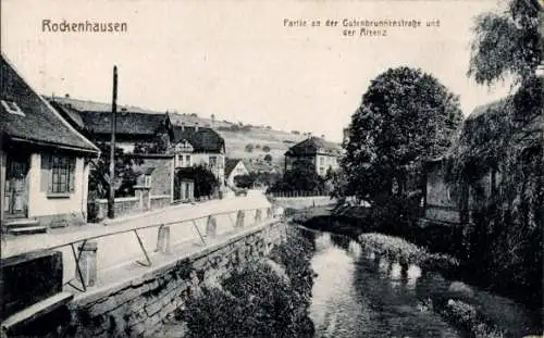 Ak Rockenhausen in der Pfalz, Partie an der Gutenbrunnenstraße und der Alsenz