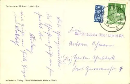 Ak Unkel am Rhein, Ferienheim