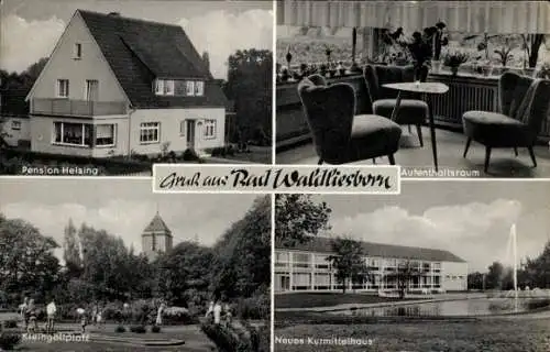 Ak Bad Waldliesborn Lippstadt in Westfalen, Pension Helsing, Kleingolfplatz, Kurmittelhaus