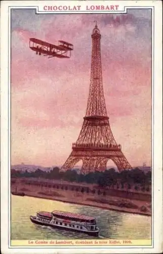Ak Paris VII, Der Eiffelturm, Chocolat Lambert, Der Graf von Lambert