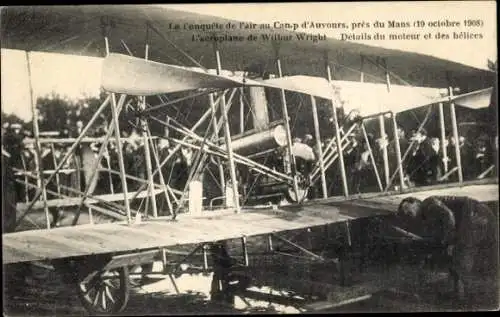 Ak Aviation, Eroberung der Luft in Camp d'Auvours 1908, Wilbur Wrights Flugzeug
