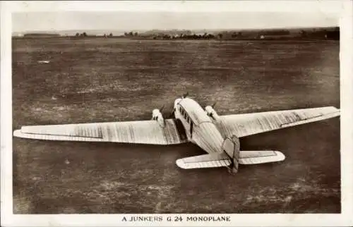 Ak Junkers G 24 Monoplan, Passagierflugzeug