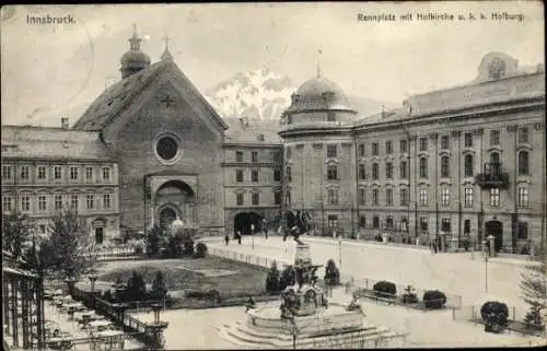 Ak Innsbruck in Tirol, Rennplatz, Hofkirche, k. k. Hofburg