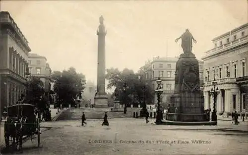 Ak London City England, Waterloo Place, Krimdenkmal