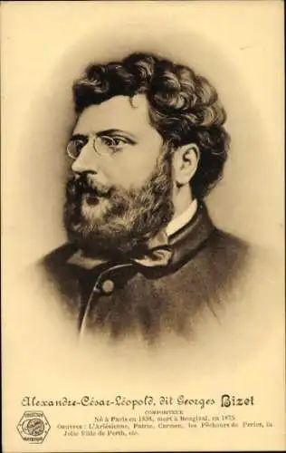 Ak Komponist Georges Bizet, Porträt