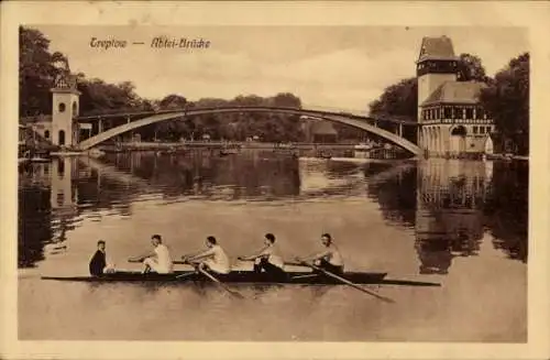 Ak Berlin Treptow, Abtei-Brücke