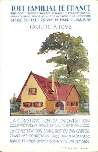 Ak Reklame, Toit Familial de France, Societe Mutuelle d’Epargne et d’Habitations