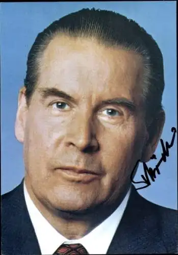 Ak Politiker Gerhard Schröder, Vorsitzender des Auswärtigen Ausschusses, Portrait, Autogramm