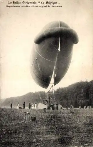 Ak Belgisches Militär-Luftschiff La Belgique