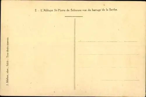 Ak Solesmes Sarthe, Abtei Sankt Pierre