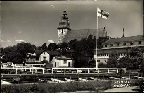 Ak Naantali Finnland, Nadendal, Straßenpartie, Kirche