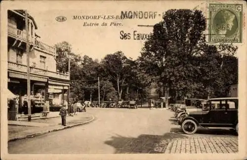 Ak Mondorf les Bains Bad Mondorf Luxemburg, Parkeingang