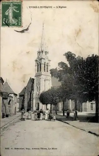 Ak Yvre l'Évêque Sarthe, Kirche