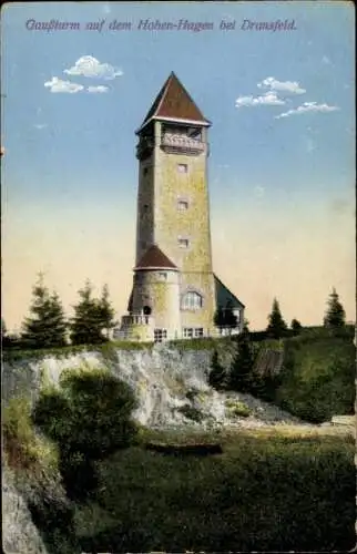 Ak Dransfeld, Hoher Hagen, Gaußturm