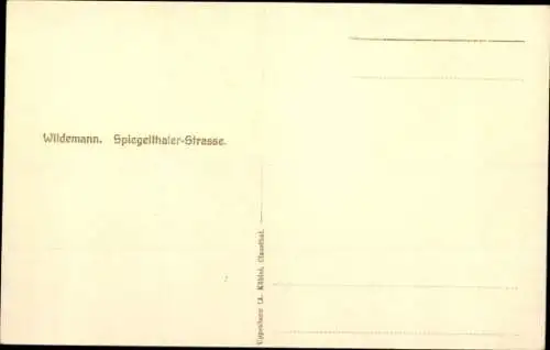 Ak Wildemann Clausthal Zellerfeld im Oberharz, Spiegelthaler Straße
